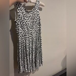 LOFT Monochrome Polka Dot Dress